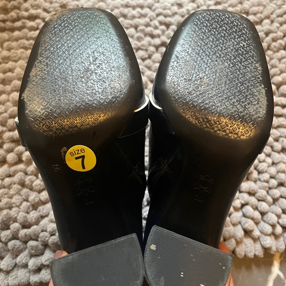 Tory Burch Navy Heeled Boots with white Accents - Picture 4 of 10